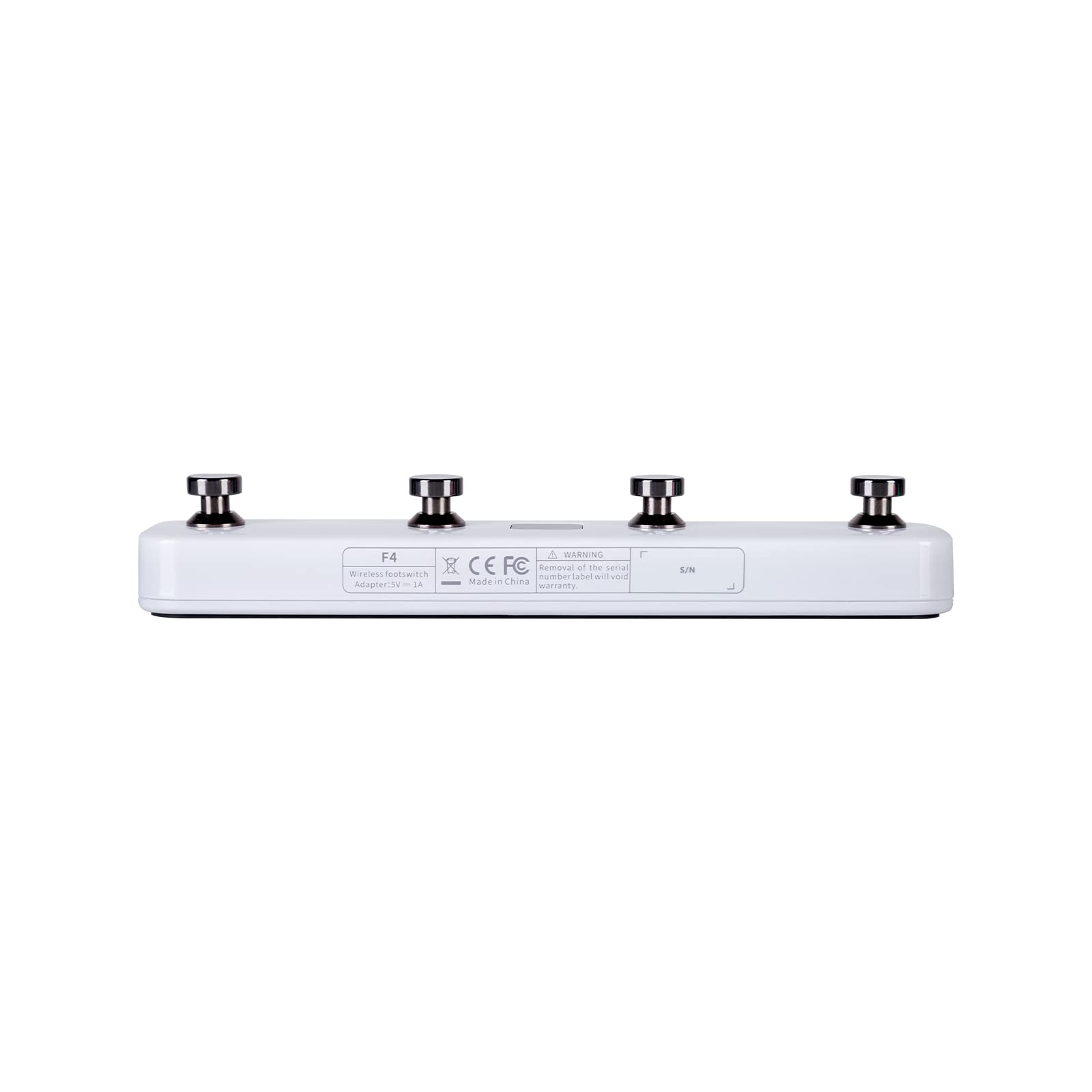 MOOER F4 White Prime P1 Wireless Footswitch Controller for Preset Switching and Looper and Drum Machine Control
